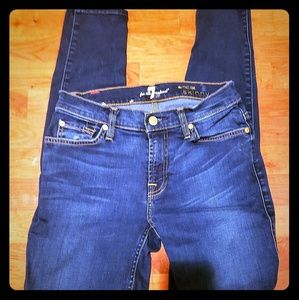 Seven mid rise skinny designer jeans